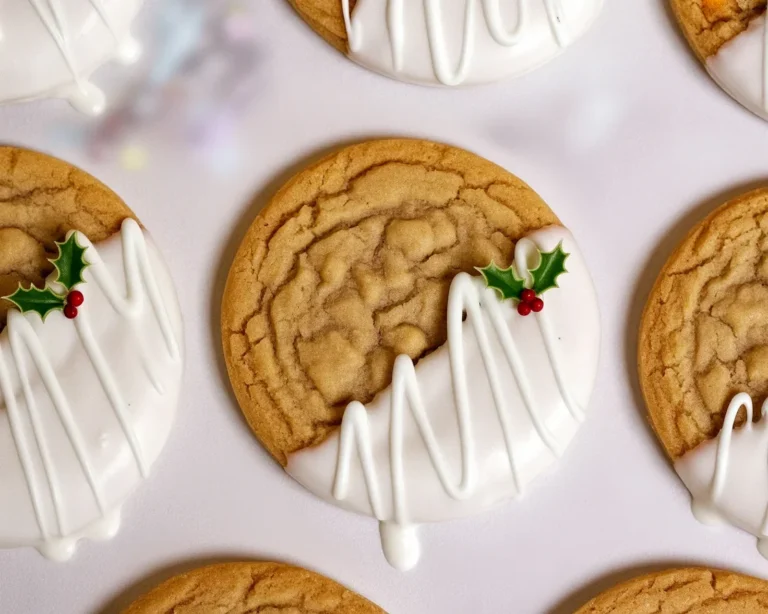 Chewy Maple Cinnamon Cookies with White Chocolate on a plate, showcasing their soft and delicious texture.