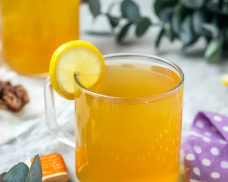 Homemade Starbucks Medicine Ball - Honey Citrus Mint Tea prepared with natural ingredients.